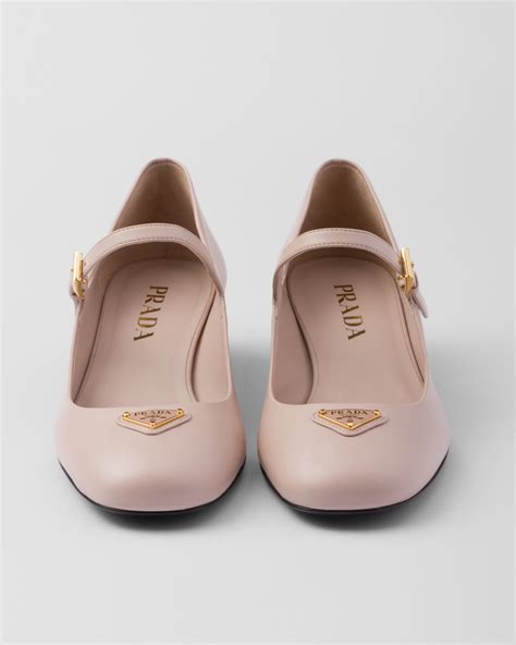 Water Lily Nappa Leather Mary Jane Pumps 